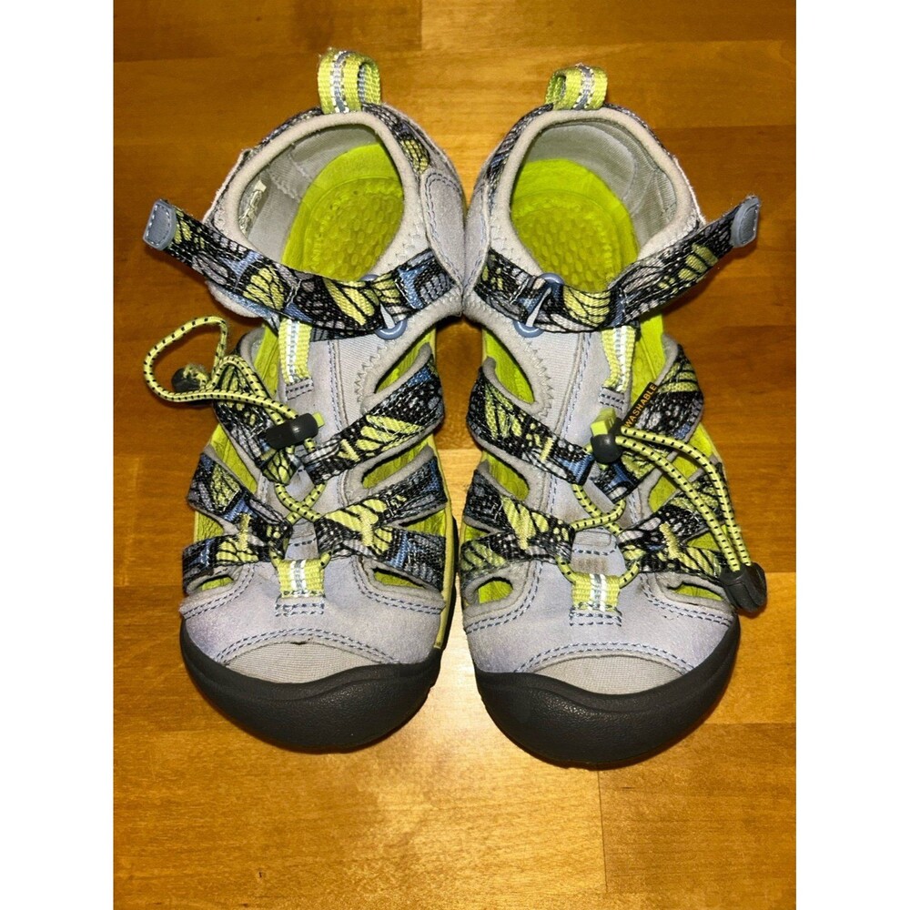 Boys Keen Gray and Lime Green Sandals Size 12-12.5